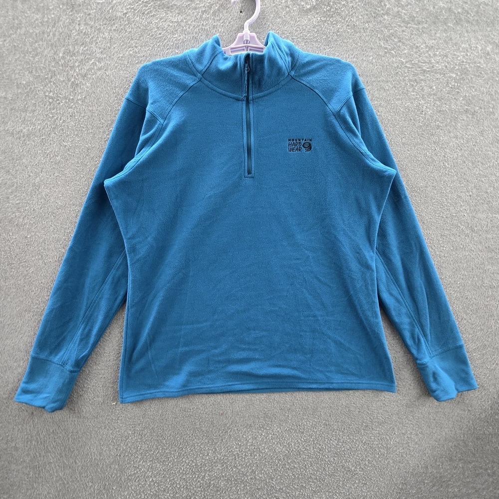 Mountain Hard Wear Women Sweatshirt XL Blue Microchill Fleece Activewear Zipper